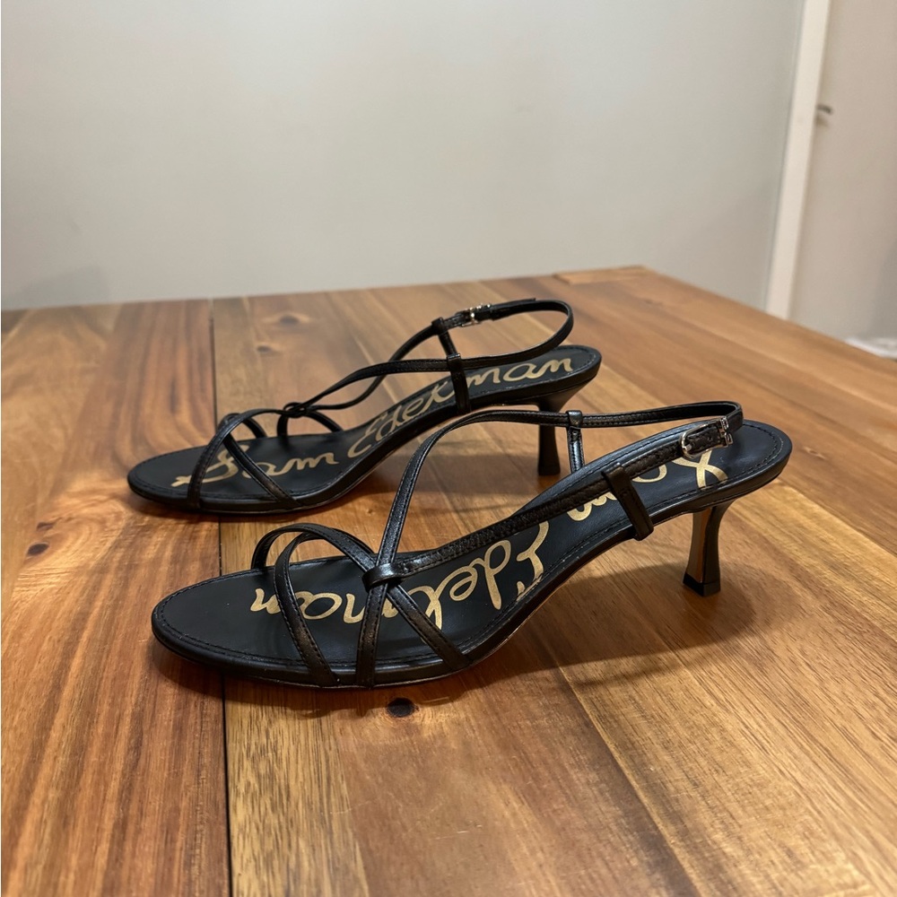 Sam Edelman Black Strappy Heels